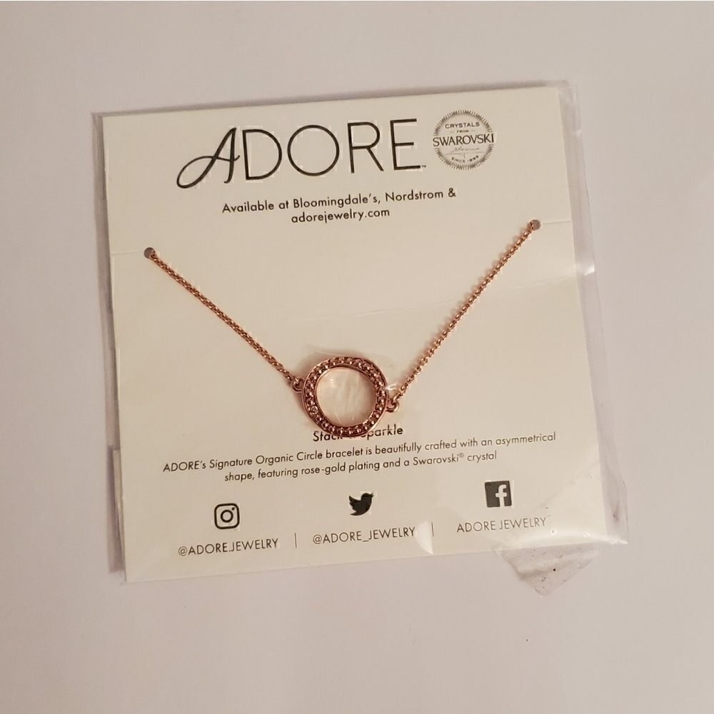 Adore organic circle bracelet rose gold
